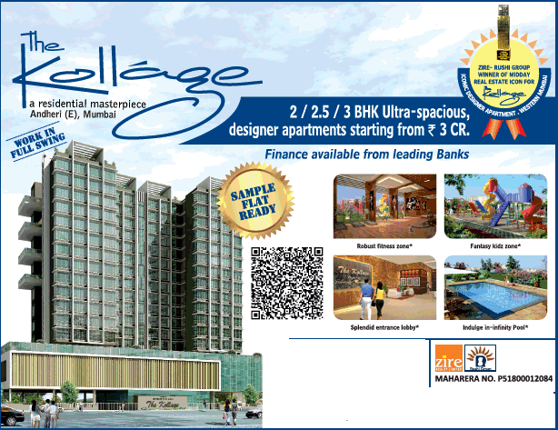 2, 2.5 and 3 BHK ultra-spacious, designer apartments starting from  3 Cr in The Kollage Mumbai Update